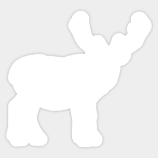 Moose, Alaska (white) Sticker